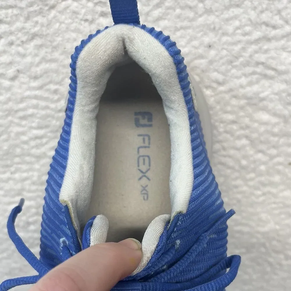 FootJoy Sneakers Mens 8.5 Blue Flex XP Spikeless Golf Shoes 56252 Outdoor Resort